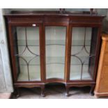 An Edwardian glazed mahogany display cabinet