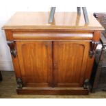 A late Victorian mahogany chiffonier with wine drawers