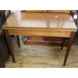 A late 19th Century mahogany card table