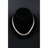 A 9ct gold 'woven' necklace