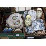 Two Victorian Poultney & Co chinoiserie tureens,