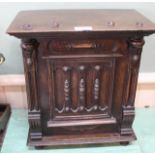 A Victorian oak spice cabinet