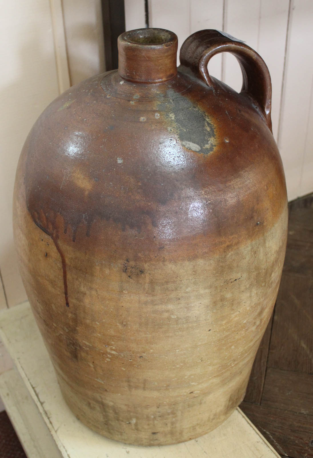 A large 19th Century stoneware flagon