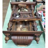 A mahogany Vienna wall clock