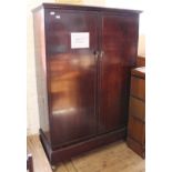 A 1930's two door mahogany gentleman's compactum wardrobe marked Comptactum Patent No.