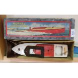 A Hornby speedboat Swift in red,