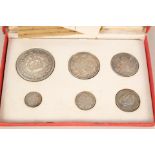 Cased GB 1927 silver new types coin set