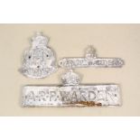 Three aluminium ARP Warden plaques