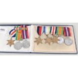 A group of five WWII medals including the Atlantic Star,