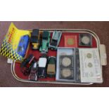 Coins sets plus coins and various die cast models