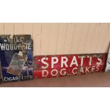 Two enamel signs,