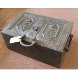 An extremely rare Victorian military Paymasters strongbox,