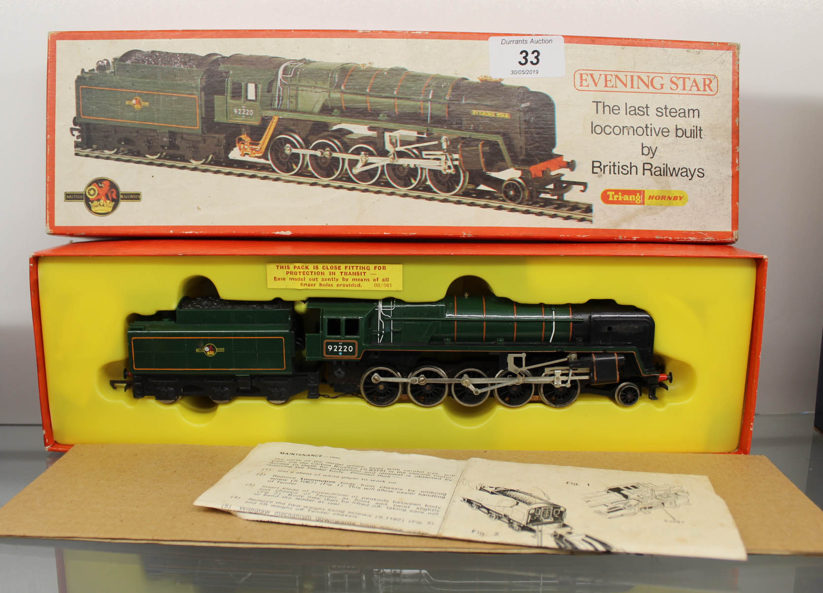 Boxed Triang Hornby 92220 Evening Star (missing nameplate)