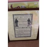 A facsimile framed sale poster