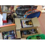 A large collection of Dr Who items to include unboxed figures, 3D posters, Tardises, Daleks,