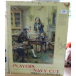 A Players Navy Cut advertising sign