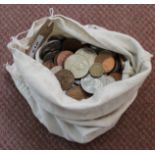 A Martins Bank bag of UK discontinued coinage dated back to 1902 including pennies, halfpennies,