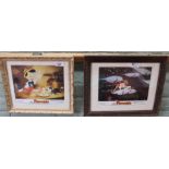 Two framed Walt Disney Pinocchio lobby prints,