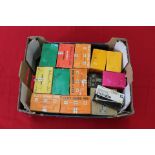 A tray of 'full' vintage shotgun cartridge boxes including three Gallyon examples,