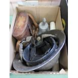 A mixed lot of militaria including a 1940 dated helmet,