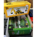 Boxed Britains 1:32 John Deere combine plus Joal JCB backhoe loader