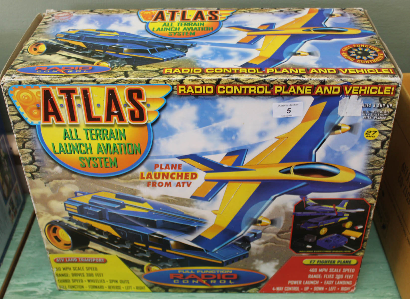 Boxed Atlas radio controlled plane and vehicle