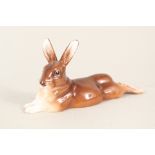 A large Royal Doulton recumbent brown hare figurine, HN 2593,