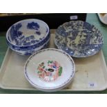 Three 19th Century saucer dishes in Hillditch style,