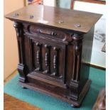 A Victorian oak spice cabinet