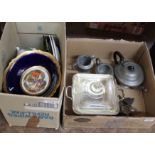 Various silver plate and pewter,