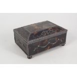 A 19th Century tortoiseshell and white metal mounted box