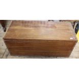 An African hardwood lidded coffer