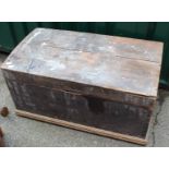 An Edwardian mahogany storage box (as found)