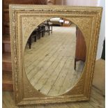 A 19th Century gilt oval mirror