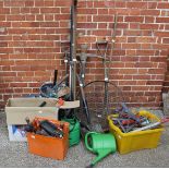A selection of garden and workshop tools