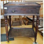 A 19th Century mahogany stand with single drawer,