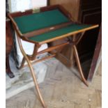 An Edwards & Sons Edwardian inlaid mahogany folding cutlery stand