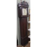 A 19th Century oak long case clock Feltham of Harlestone