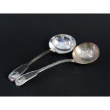 A pair of Victorian silver shell pattern ladles by George Adams,