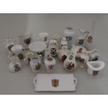 Various items of crested china