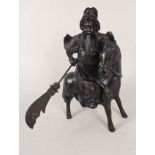 A Japanese bronze mounted Samurai,