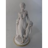 A Naples white Parian figure of a lady,