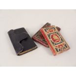 A 1794 miniature Almanac with tooled leather binding and slip case plus an 1863 Almanac