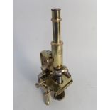 A C.Baker London brass microscope, No.