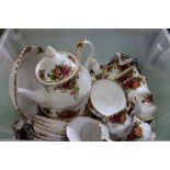 Various Royal Albert Old Country Roses tea wares