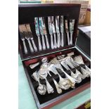 A canteen of silver plated cutlery