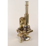 A C.Baker London brass microscope, No.