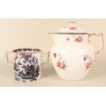 A 19th Century floral lidded jug plus a chinoiserie loving cup