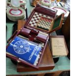 Mah Jong and backgammon plus two travelling chess sets