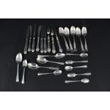 A mixed lot of silver spoons,
